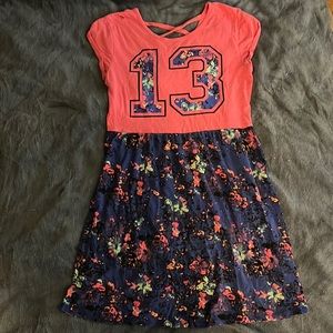 Light pink and dark blue colored dress size xl 16 girls